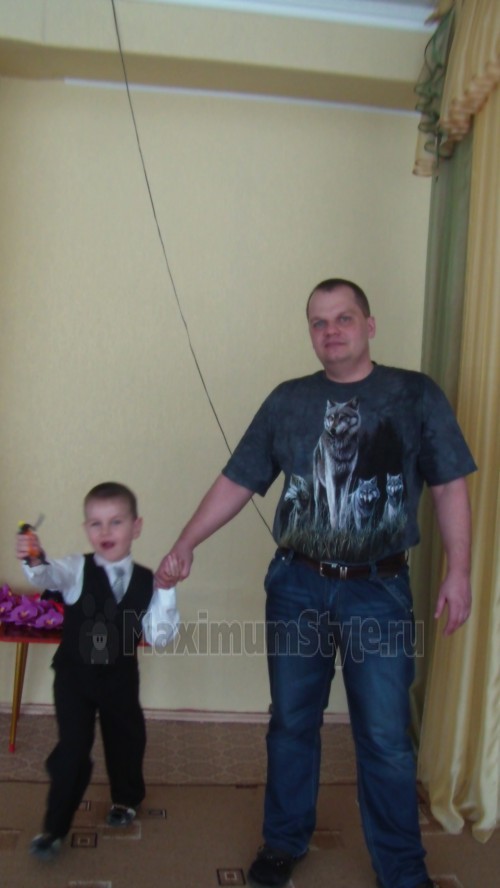 С сыном на празднике